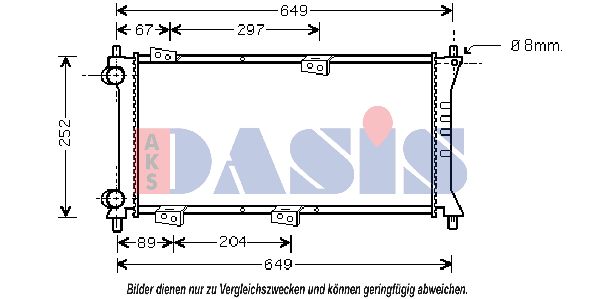 AKS DASIS Radiators, Motora dzesēšanas sistēma 080059N